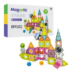 FLIPEREX - Juego Bloques Magneticos Construccion 70 Piezas Educativo
