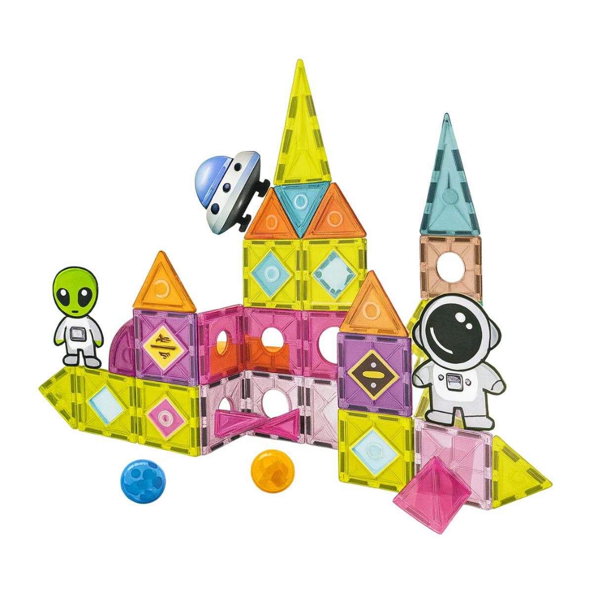 FLIPEREX - Juego Bloques Magneticos Construccion 70 Piezas Educativo