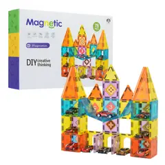 FLIPEREX - Juego Bloques Magneticos Construccion 78 Piezas Educativo