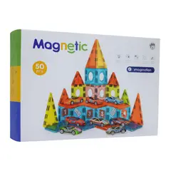 FLIPEREX - Juego Bloques Magneticos Construccion 50 Piezas Educativo