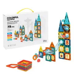 FLIPEREX - Juego Bloques Magneticos Construccion 73 Piezas Tobogan
