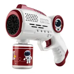 FLIPEREX - Pistola de Burbujas Automatica Diseño Astronauta Infantil - Rojo
