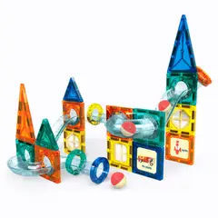FLIPEREX - Juego Bloques Magneticos Construccion 42 Piezas Tobogan
