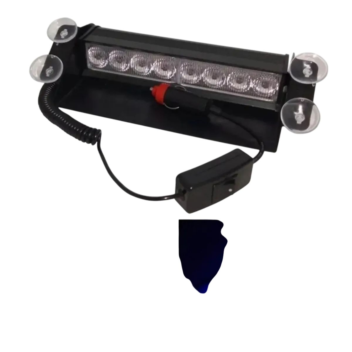 GENERICO - Baliza Led Parabriza Estrobo Chupo 8 Led 12v 24v Auto