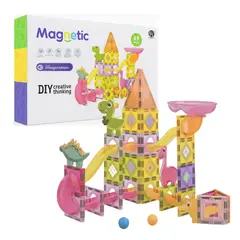 FLIPEREX - Juego Bloques Magneticos Construccion 69 Piezas Tobogan