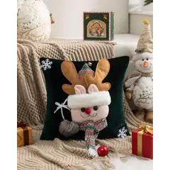 GENERICO - SET DE 2 FUNDAS DE COJIN PARA NAVIDAD 3D