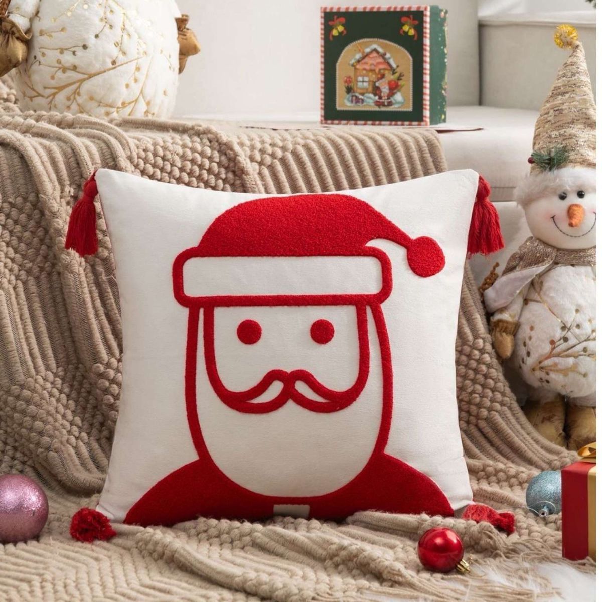 GENERICO - SET DE 2 FUNDAS DE COJIN PARA NAVIDAD