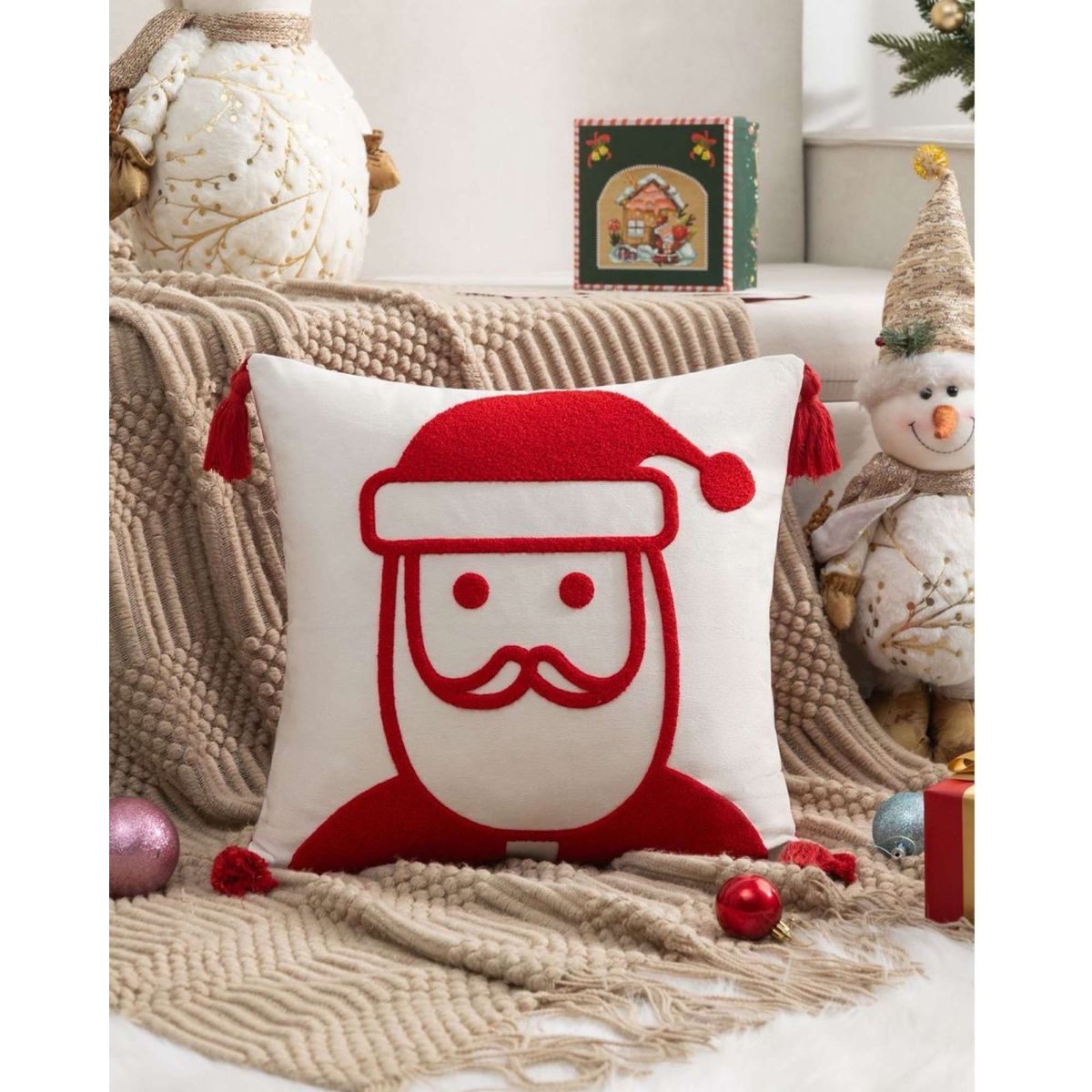 GENERICO - SET DE 2 FUNDAS DE COJIN PARA NAVIDAD