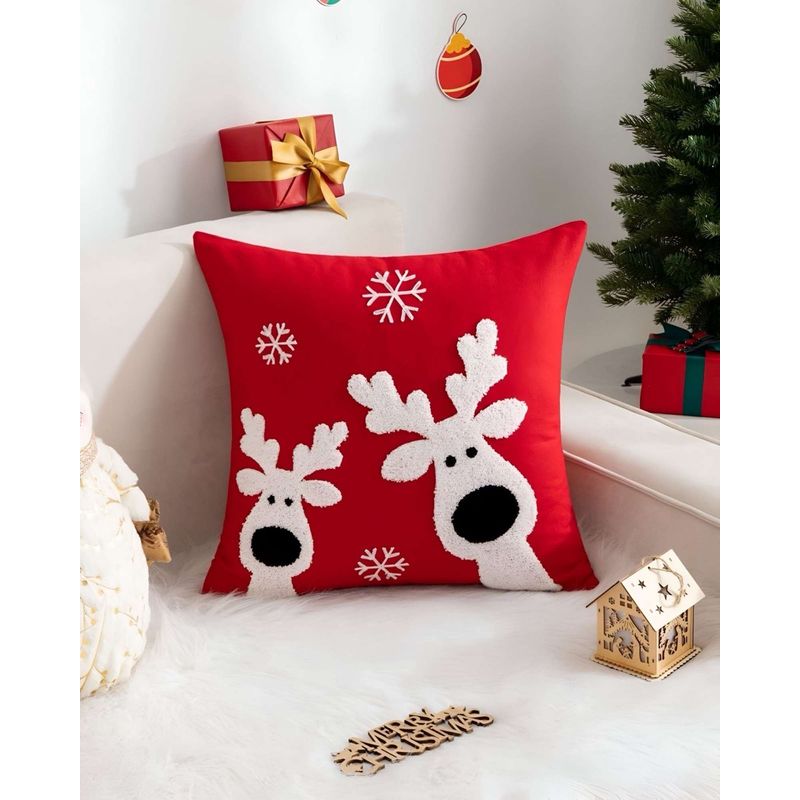 GENERICO - SET DE 2 FUNDAS DE COJIN PARA NAVIDAD
