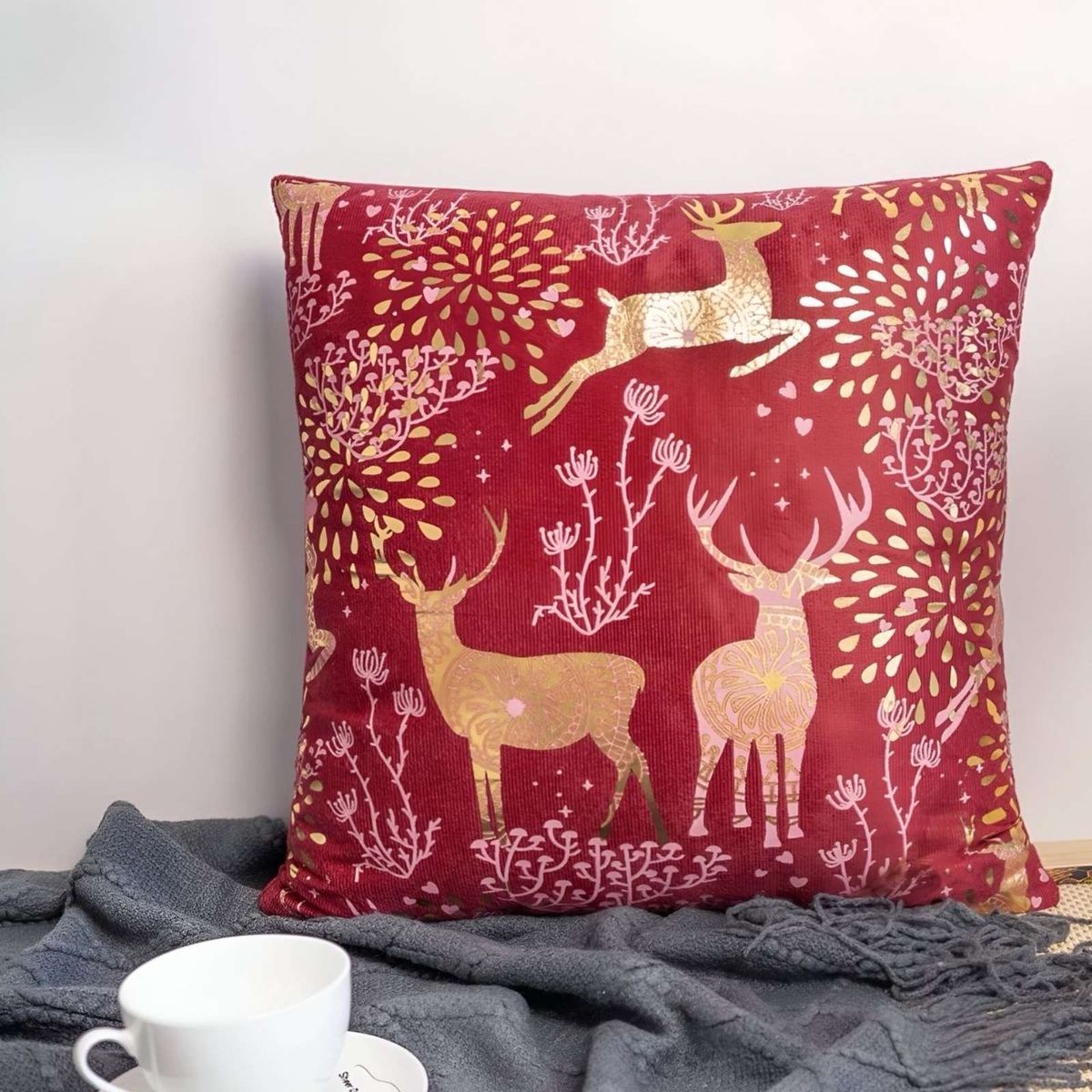 GENERICO - SET DE 2 FUNDAS DE COJIN PARA NAVIDAD