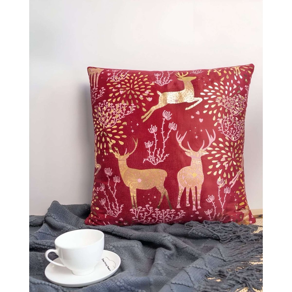 GENERICO - SET DE 2 FUNDAS DE COJIN PARA NAVIDAD