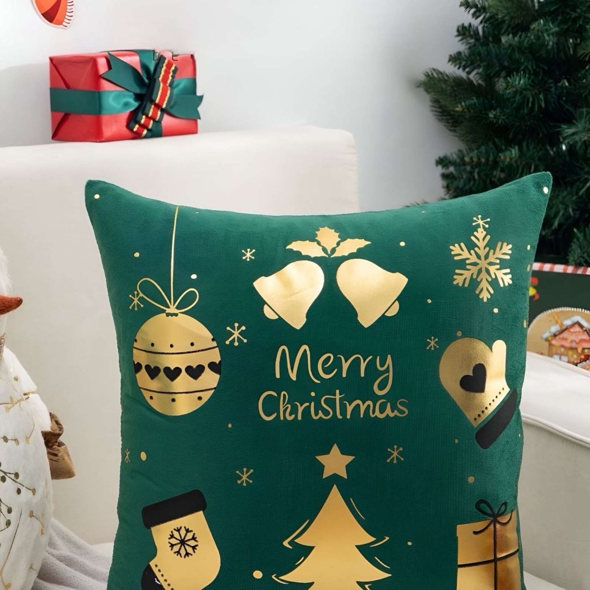 GENERICO - SET DE 2 FUNDAS DE COJIN PARA NAVIDAD