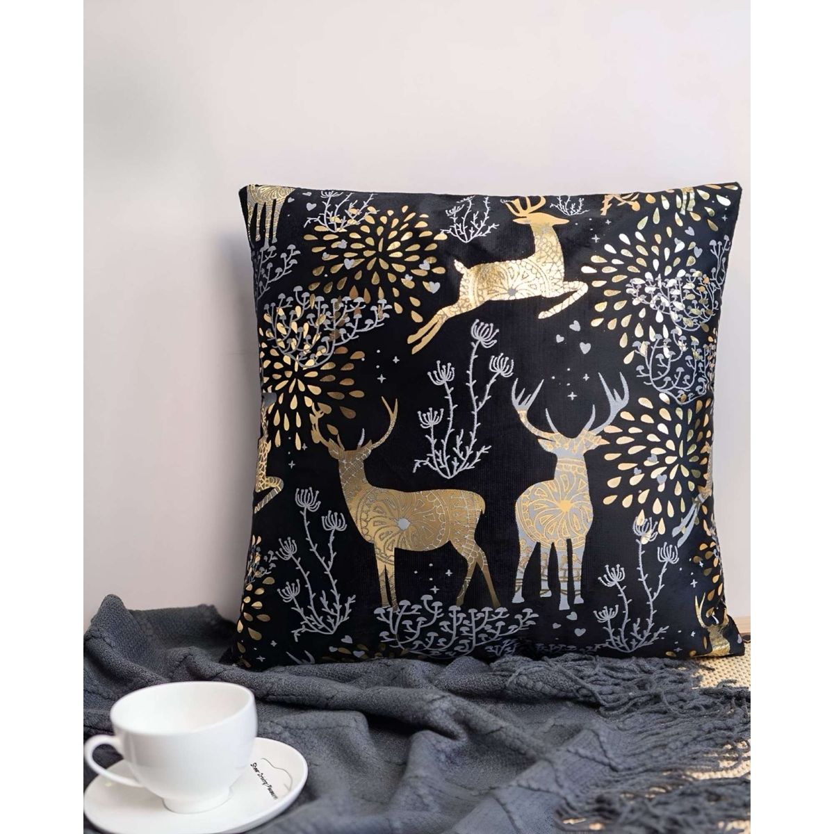 GENERICO - SET DE 2 FUNDAS DE COJIN PARA NAVIDAD