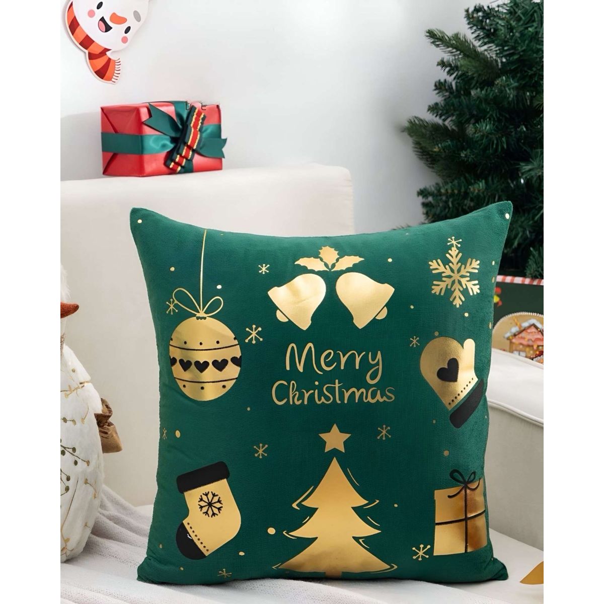 GENERICO - SET DE 2 FUNDAS DE COJIN PARA NAVIDAD