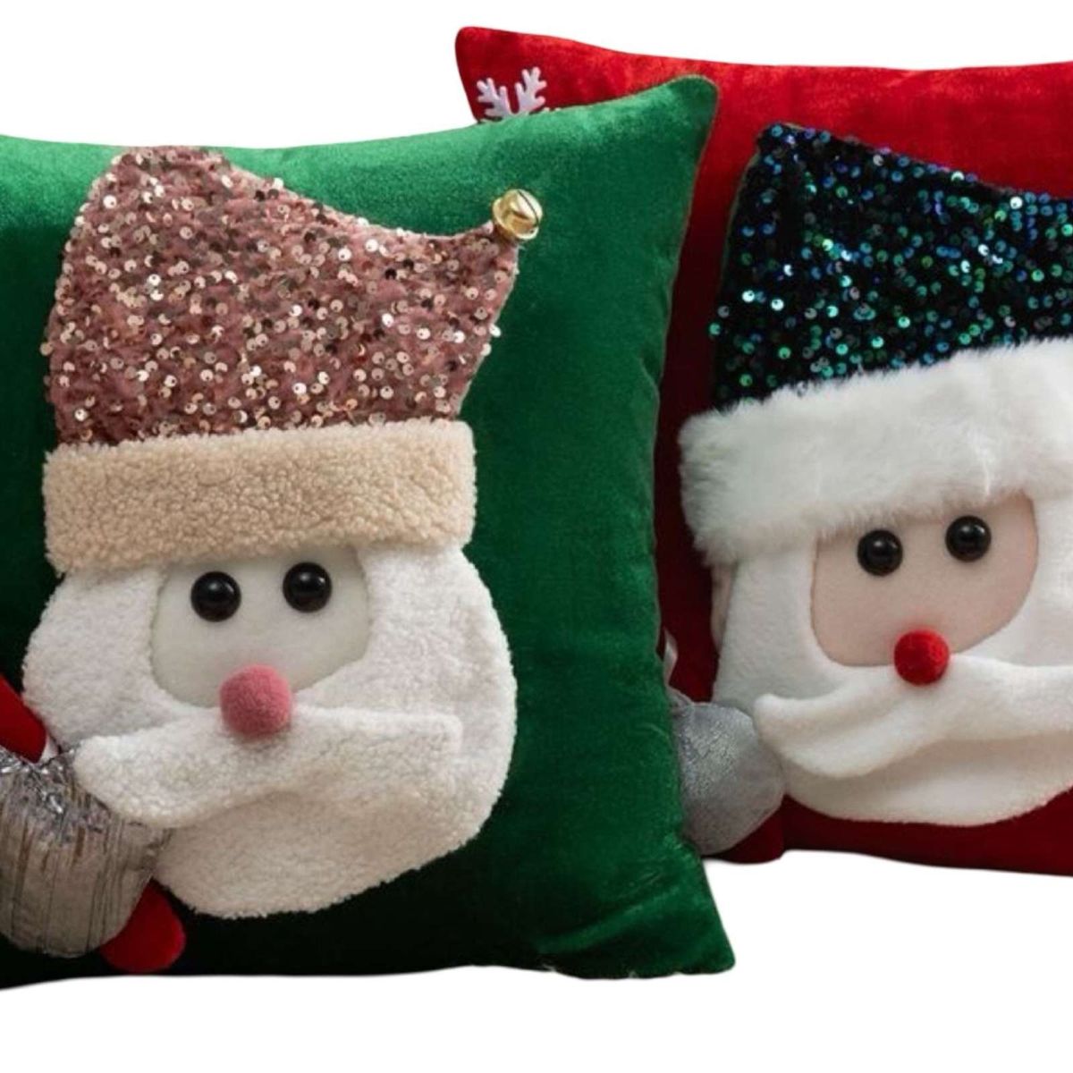 GENERICO - SET DE 2 FUNDAS DE COJIN PARA NAVIDAD 3D