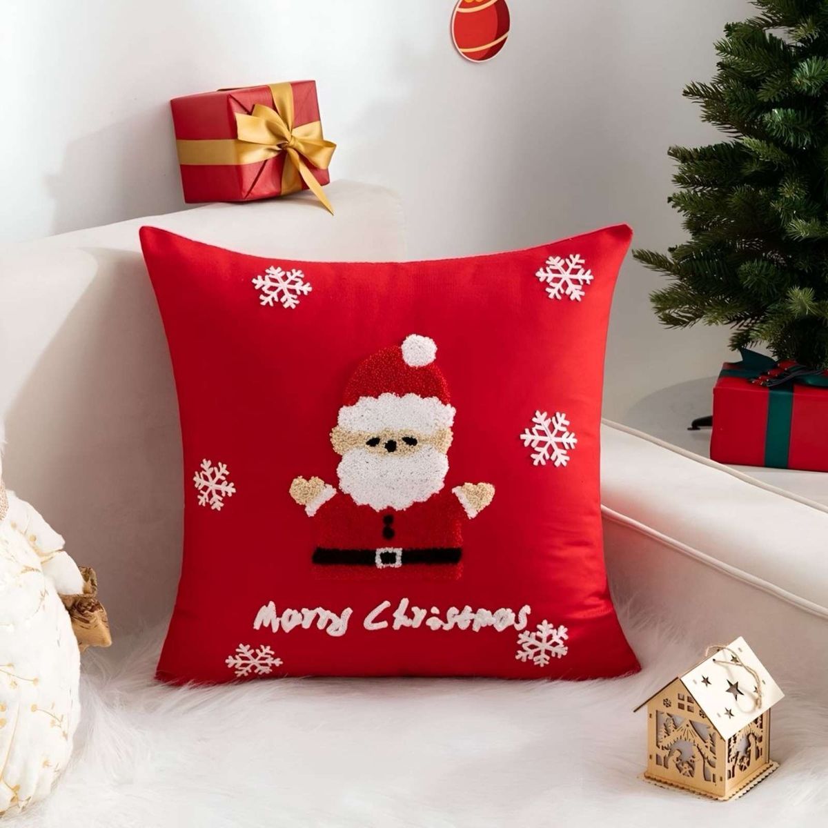 GENERICO - SET DE 2 FUNDAS DE COJIN PARA NAVIDAD