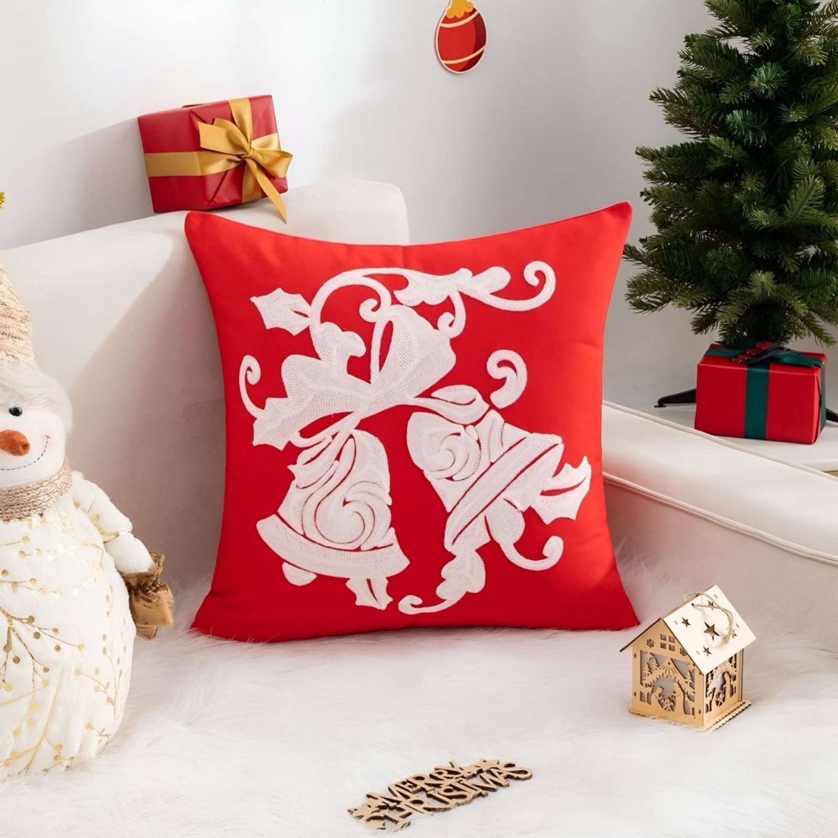 GENERICO - SET DE 2 FUNDAS DE COJIN PARA NAVIDAD
