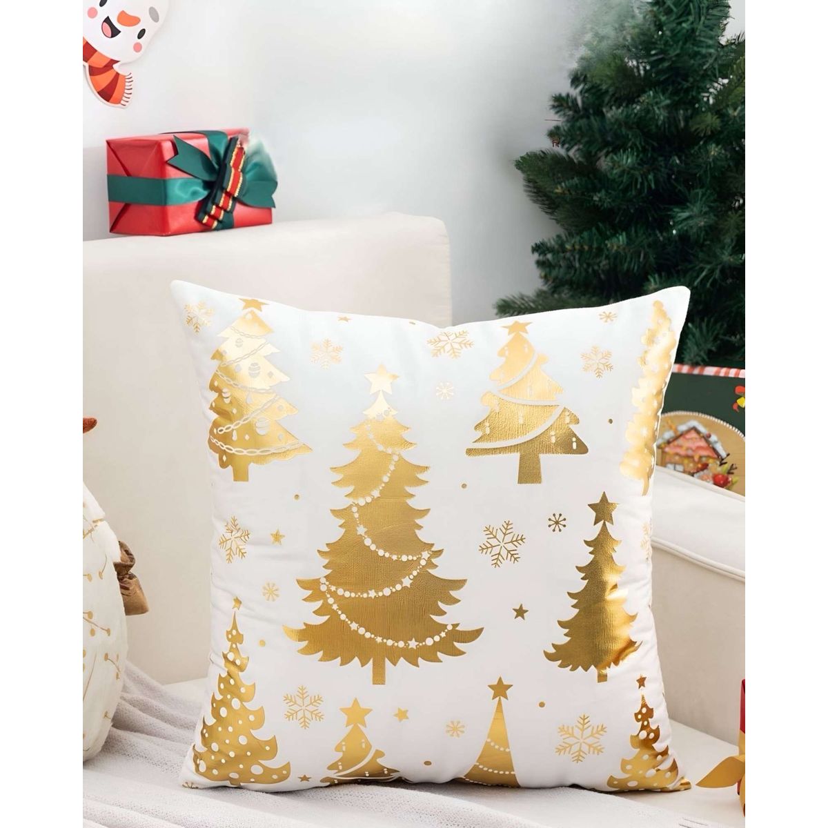 GENERICO - SET DE 2 FUNDAS DE COJIN PARA NAVIDAD
