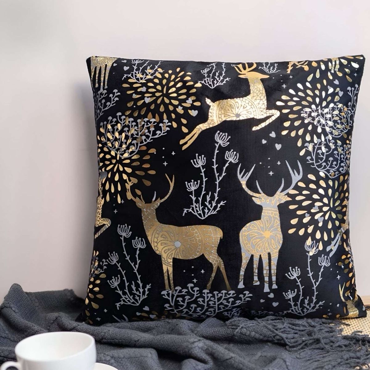 GENERICO - SET DE 2 FUNDAS DE COJIN PARA NAVIDAD