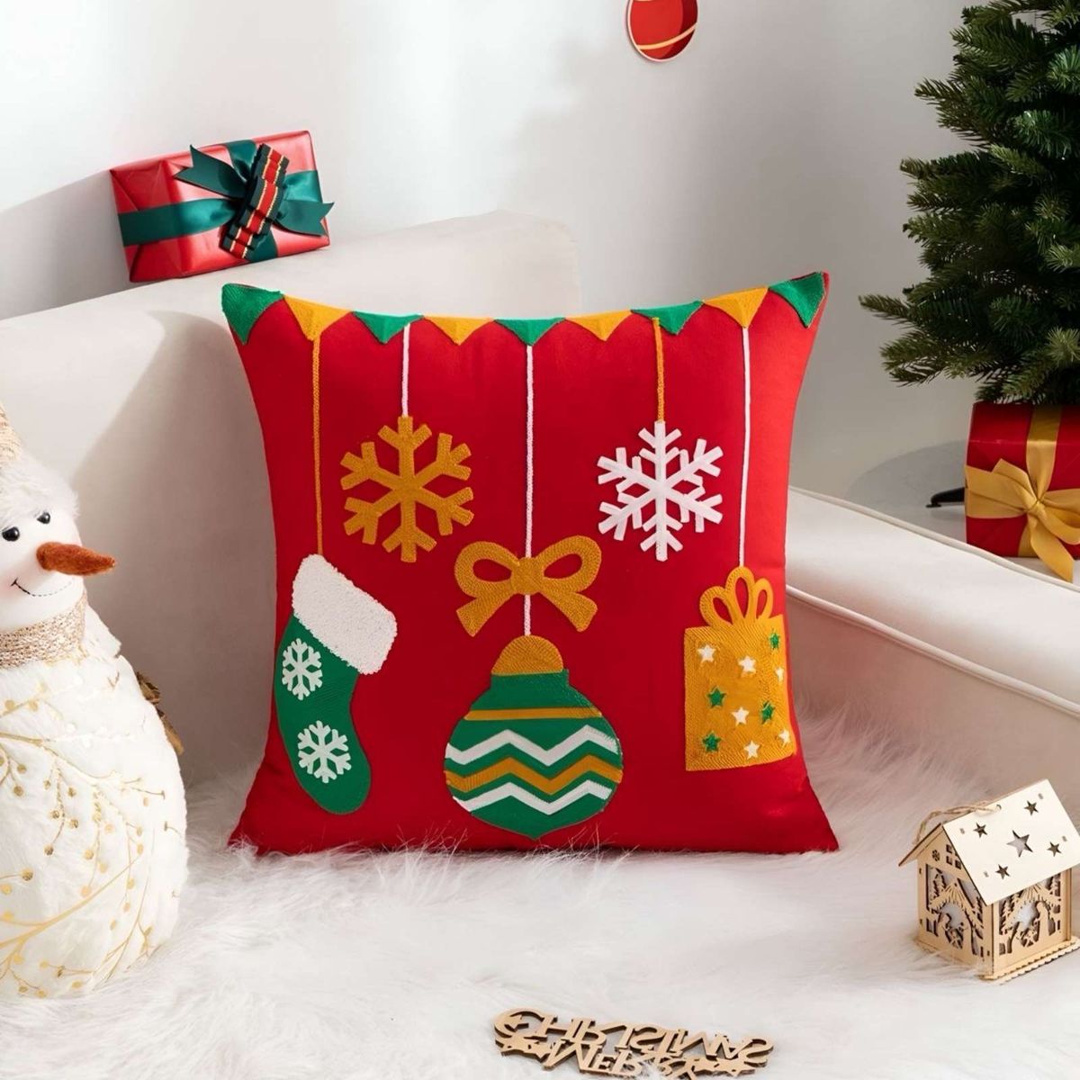 GENERICO - SET DE 2 FUNDAS DE COJIN PARA NAVIDAD…