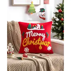 GENERICO - SET DE 2 FUNDAS DE COJIN PARA NAVIDAD…