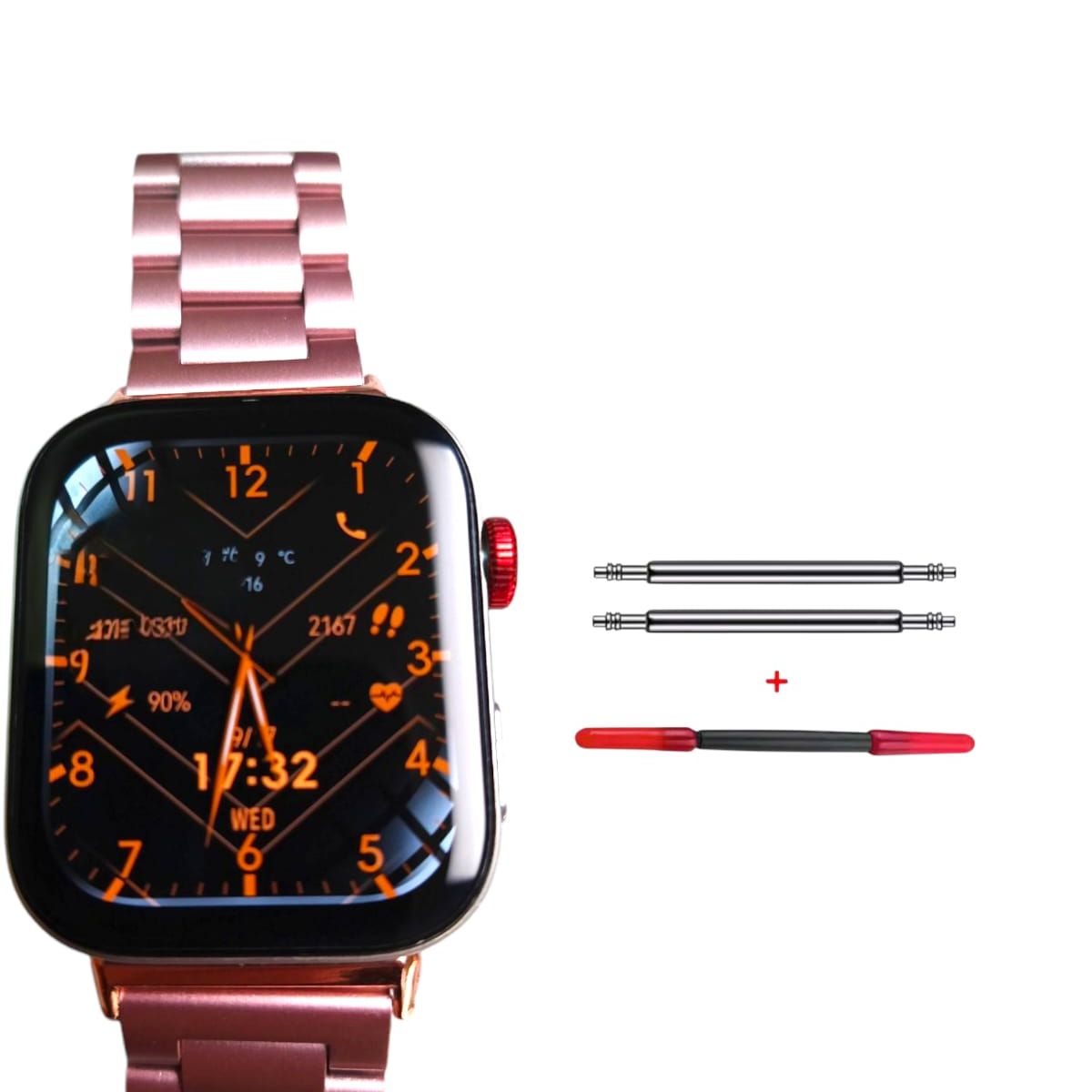 GENERICO - Correa Metal Compatible Huawei Watch Fit 34 4 Pro ROSA