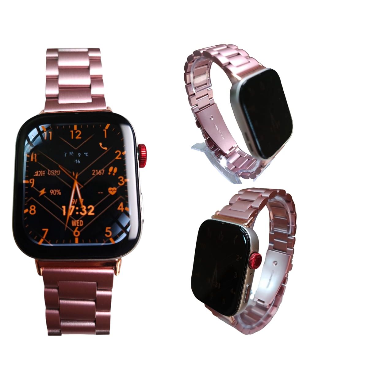 GENERICO - Correa Metal Compatible Huawei Watch Fit 34 4 Pro ROSA