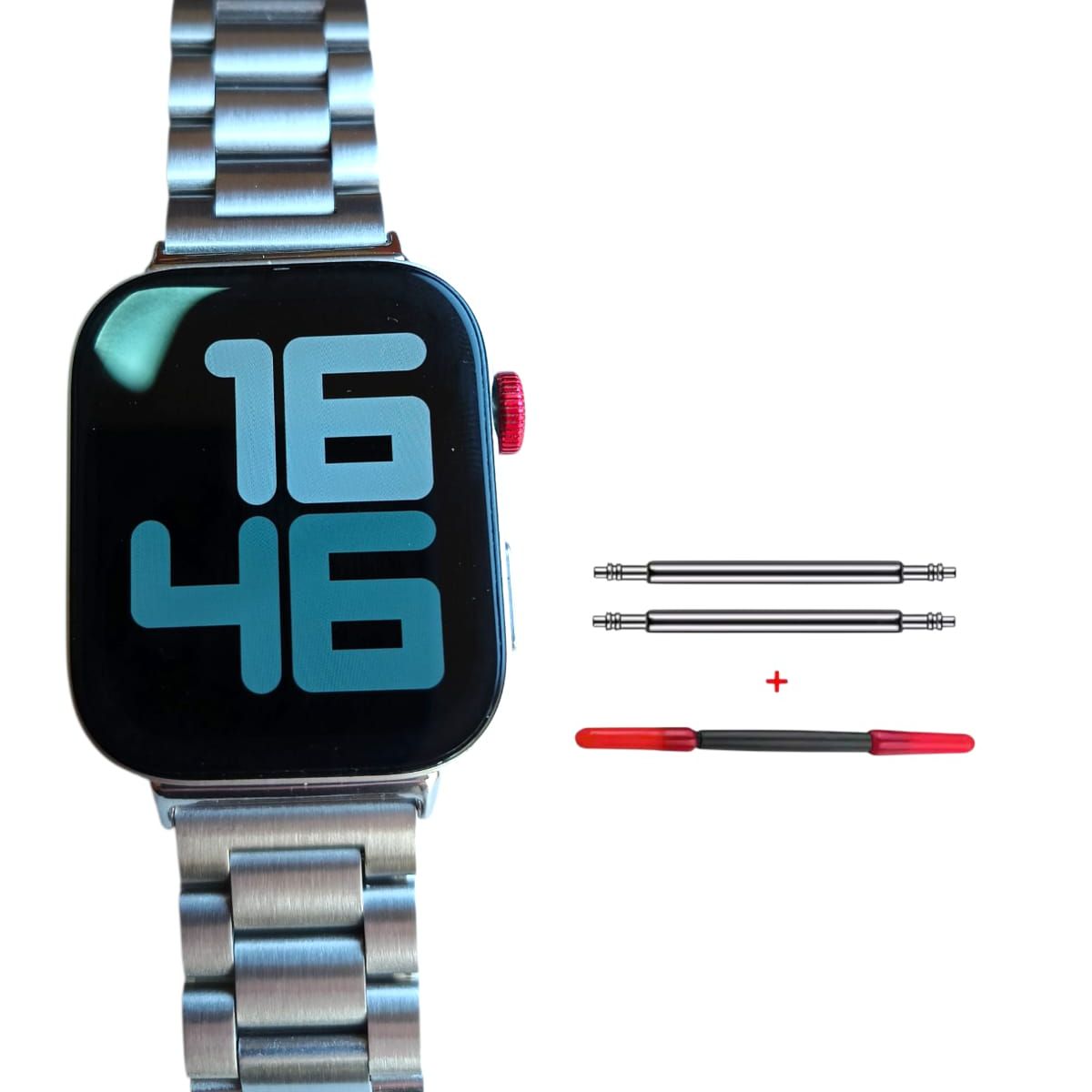 GENERICO - Correa Metal Compatible Huawei Watch Fit 34 4 Pro PLATEADA