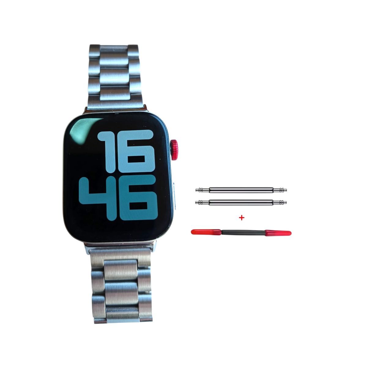 GENERICO - Correa Metal Compatible Huawei Watch Fit 34 4 Pro PLATEADA