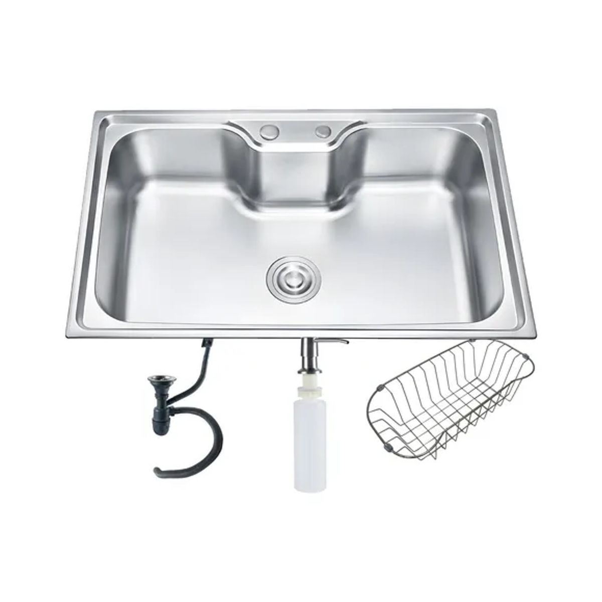 GENERICO - Lavaplatos Empotrable Premium Rejilla y Dispensador de Jabon