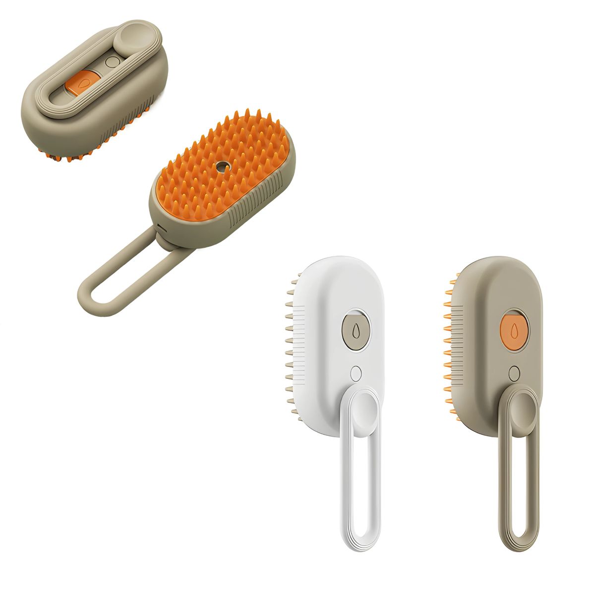 GENERICO - Cepillo Vaporizador Para Mascotas Con Mango Recargable