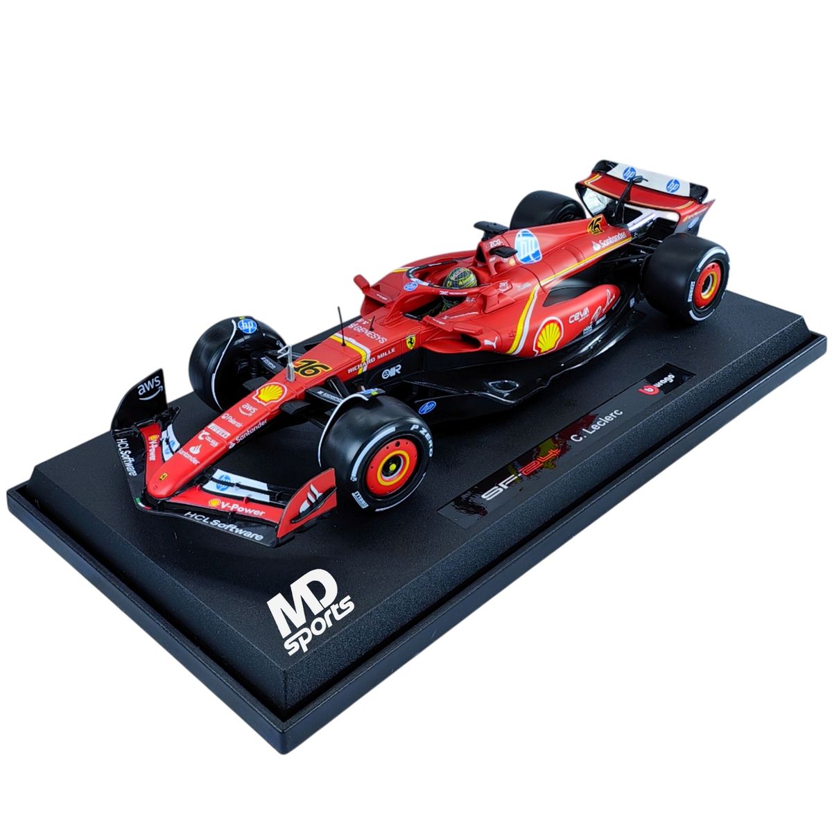 BBURAGO - Auto F1 Ferrari Sf-24 Gp Monza 2024 Charles Leclerc Esc 1:18