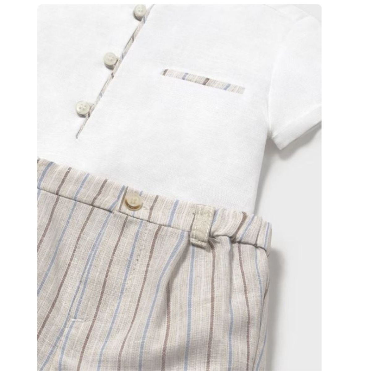 MAYORAL - Conjunto pantalon corto y camisa recién nacido