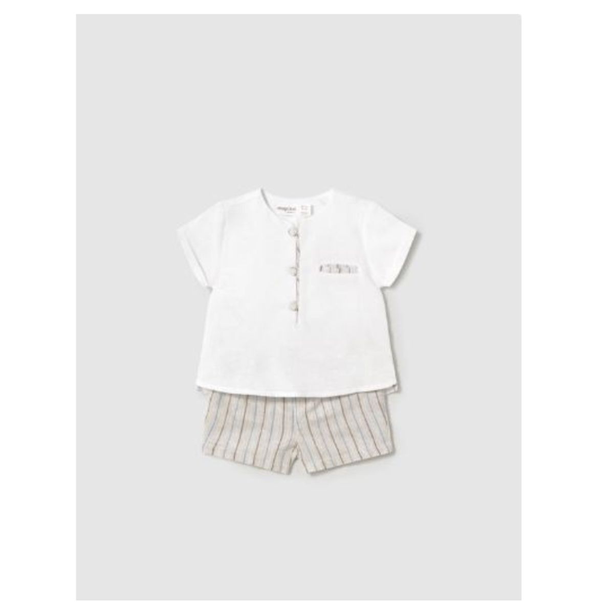MAYORAL - Conjunto pantalon corto y camisa recién nacido