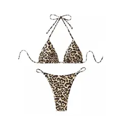SOL AMADO - Traje de Baño Mujer Animal Print Tanga