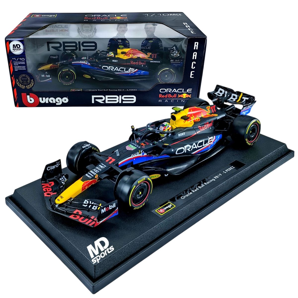 BBURAGO - Auto F1 Redbull Rb19 Gp Austin 2023 #11 Checo Perez Esc 1:18