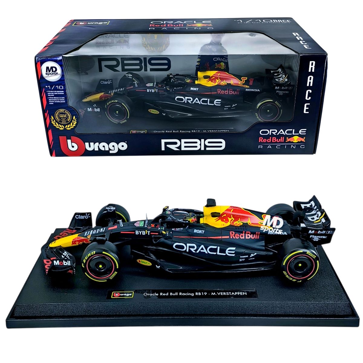 BBURAGO - Auto F1 Redbull Racing Rb19 2023 #1 Max Verstappen Esc 1:18