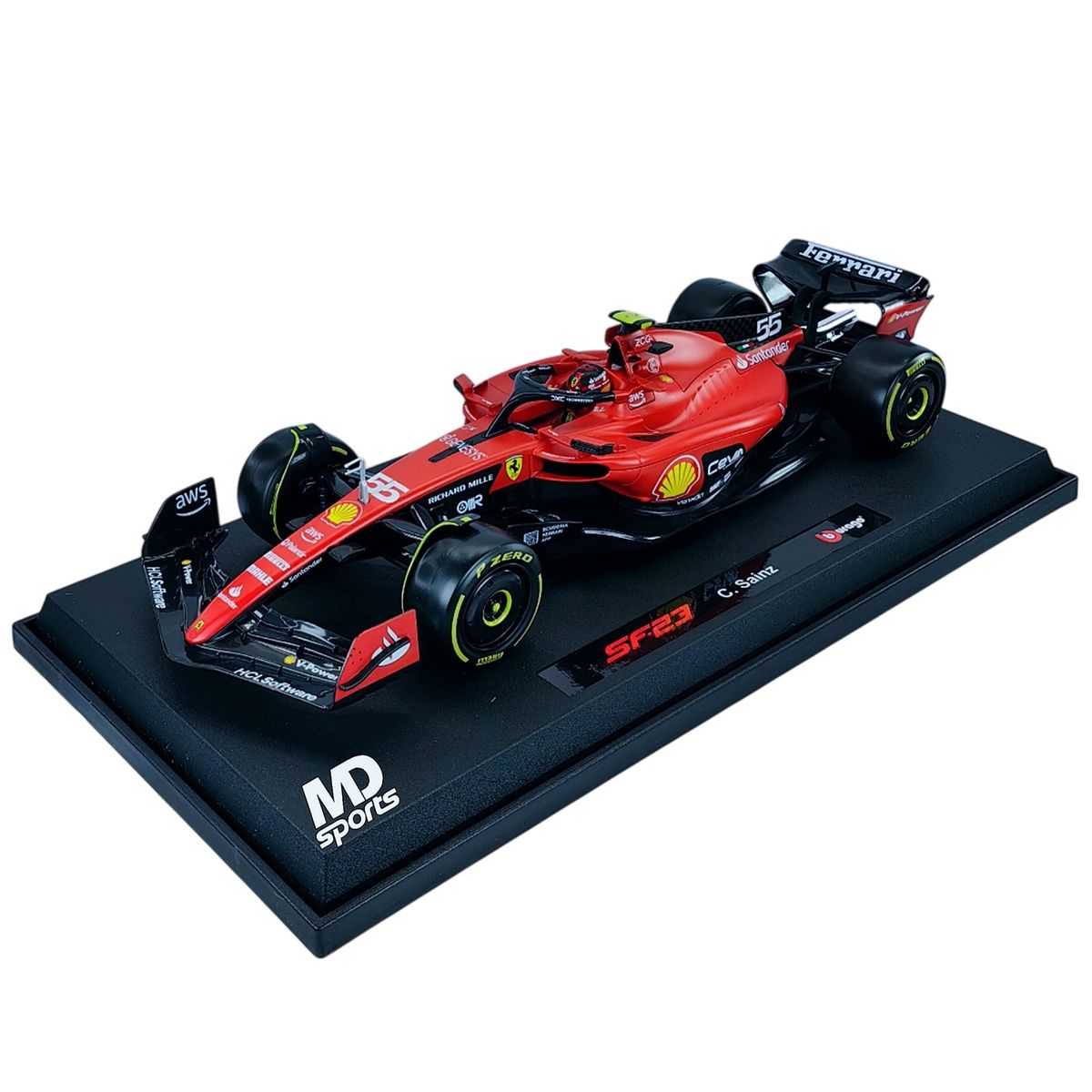 BBURAGO - Auto Formula 1 Ferrari Sf-23 2023 #55 Carlos Sainz Esc 1:18