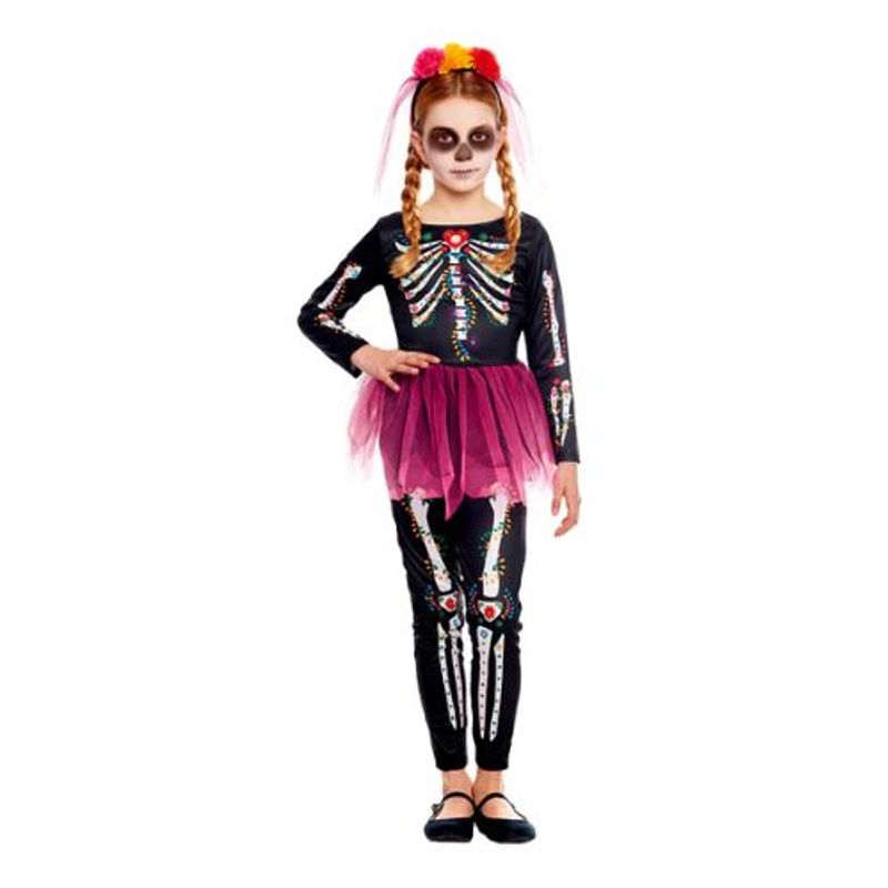 GENERICO - Disfraz Infantil Catrina Love Talla 3-4 Años