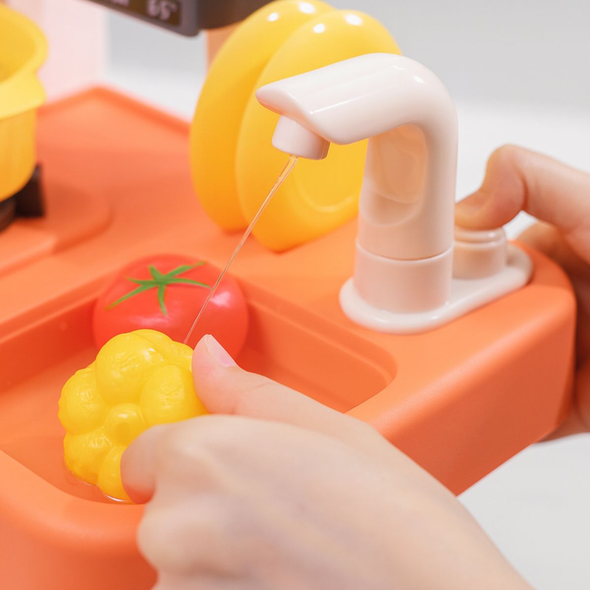 FLIPEREX - Cocina de Juguete Grande Para Niños 68 Cm Agua Vapor Sonido - Rosa