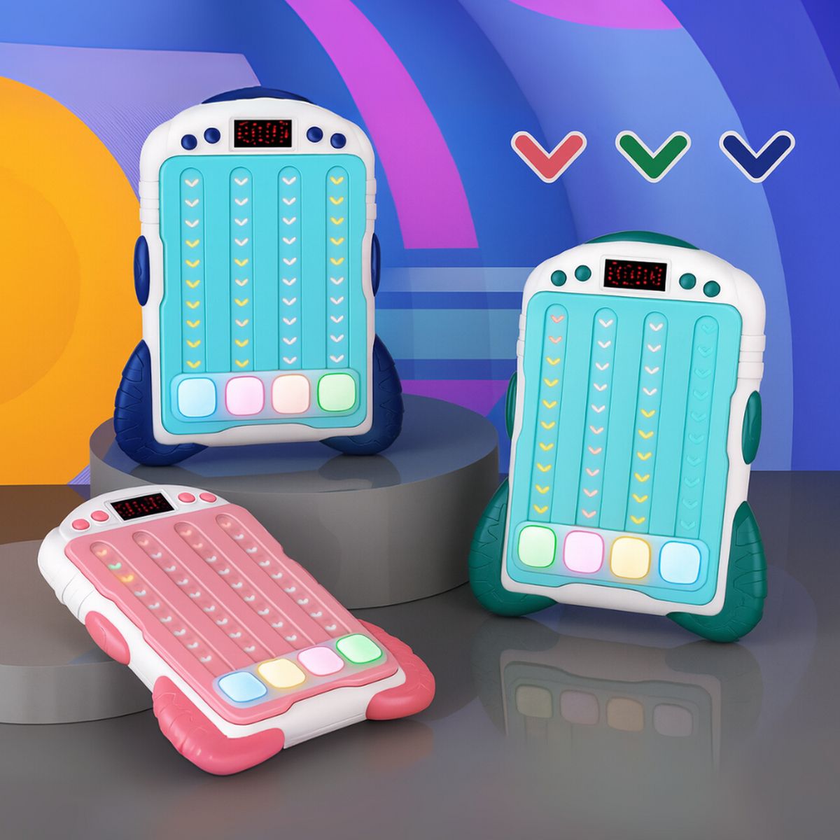FLIPEREX - Juguete Sensorial Electronico Reflejos y Ritmo Regalo Niños - Rosa