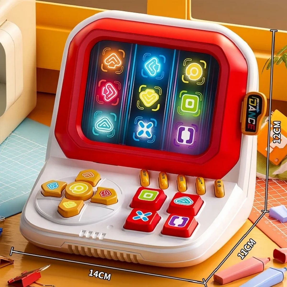 FLIPEREX - Juego de Baile Infantil Para Dedos Con Pantalla y Sonido - Rojo