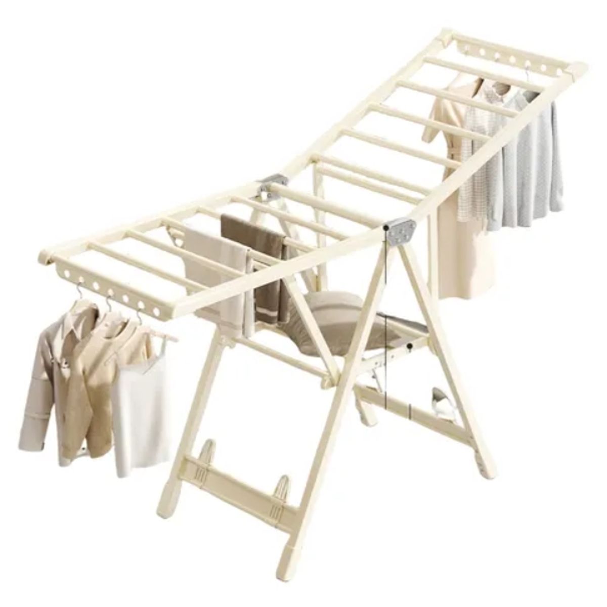 GENERICO - Tendedero Colgador De Ropa Plegable Acero 160cm