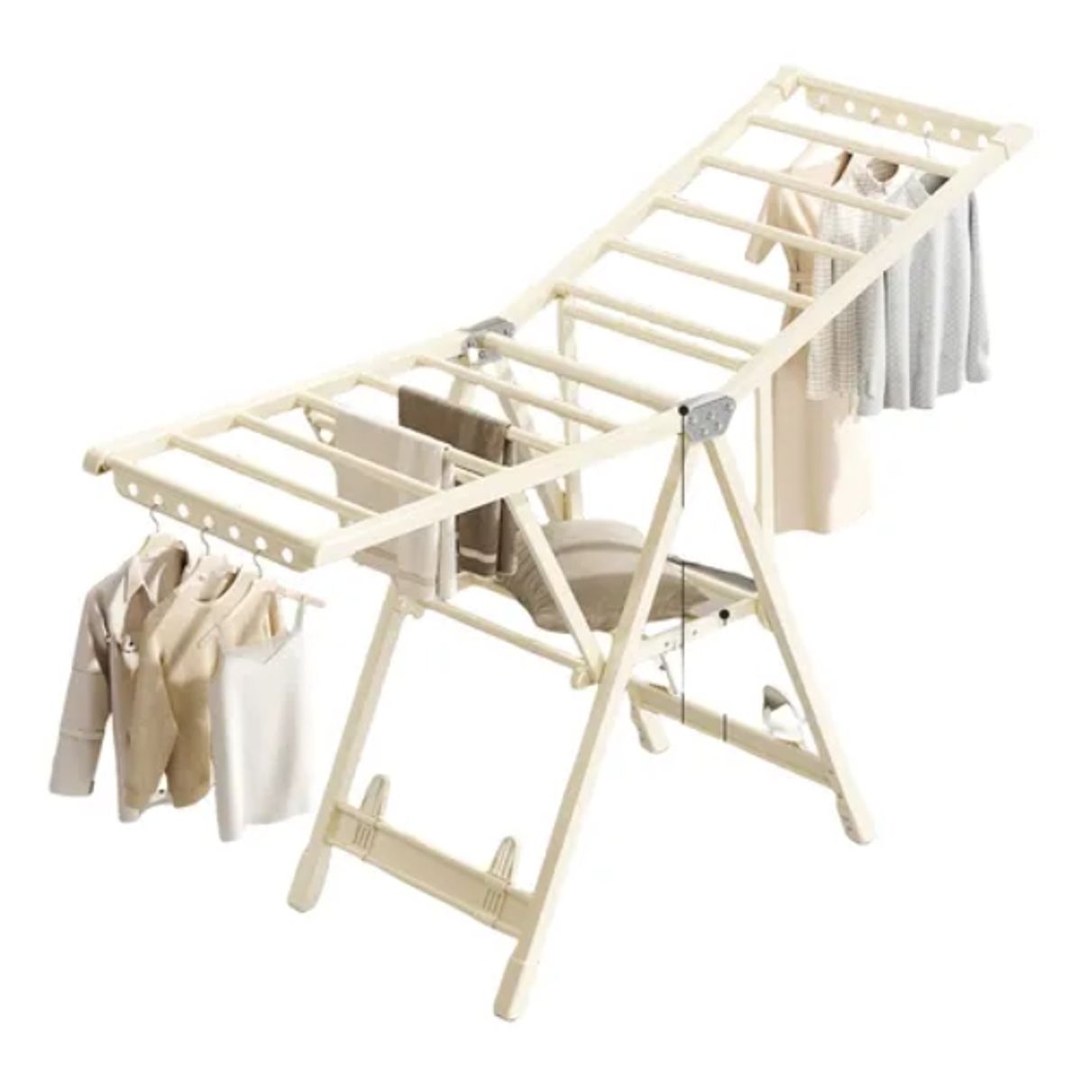 GENERICO - Tendedero Colgador De Ropa Plegable Acero 160cm