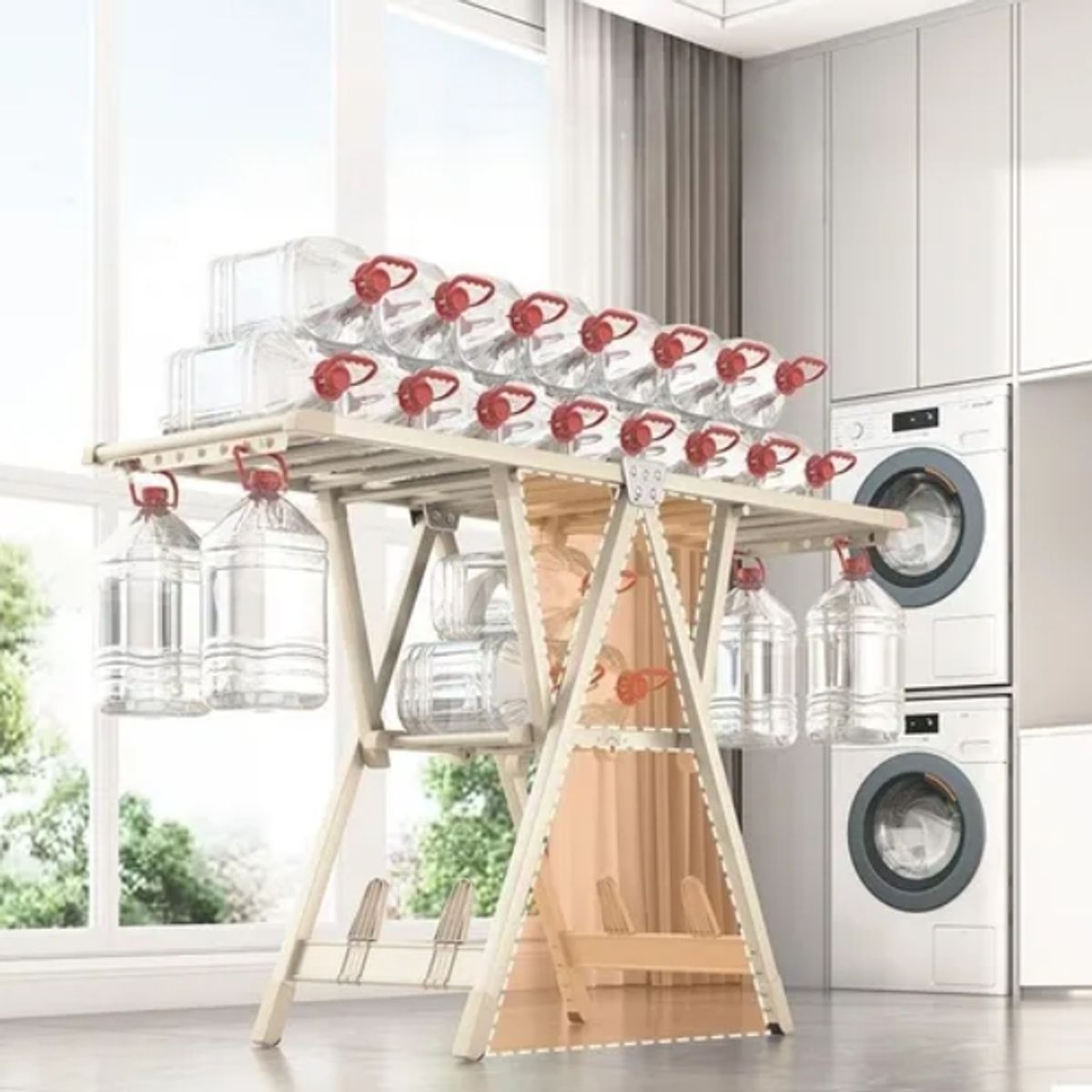 GENERICO - Tendedero Colgador De Ropa Plegable Acero 160cm