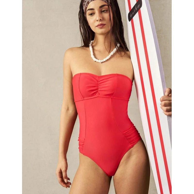 SOL AMADO - Traje de Baño Mujer Una Pieza Strapless