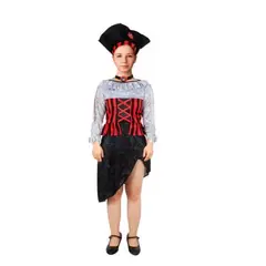 GENERICO - Disfraz Infantil La Pirata Zombie Talla 5-6 Años