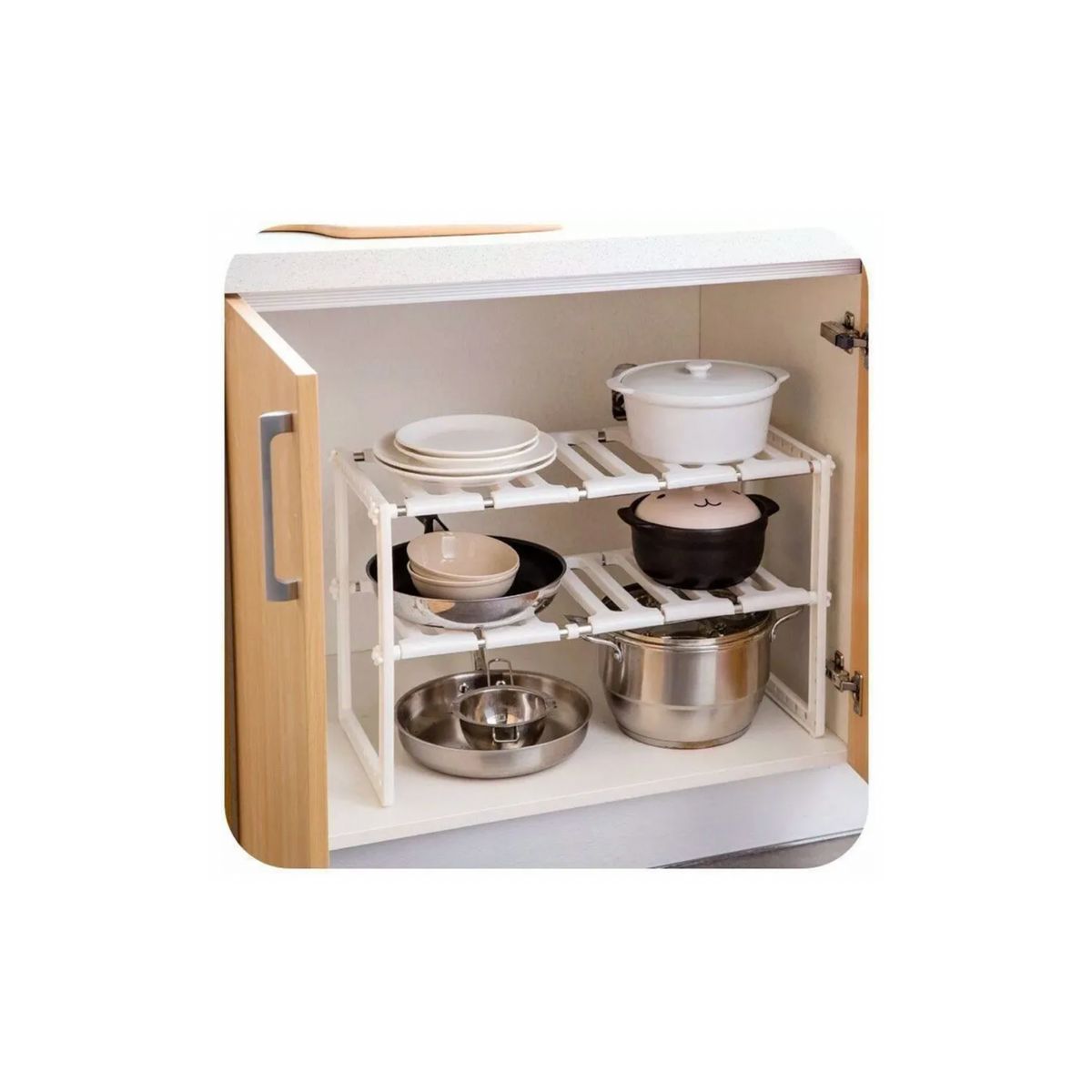 GENERICO - Organizador Estantes De Cocina Multiuso De Ollas Baño Repisa