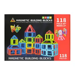FLIPEREX - Set de Construccion Magnetico Piezas Magneticas 118 Piezas