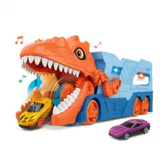 FLIPEREX - Camion Transportador Porta Autitos Infantil Dinosaurio Juego